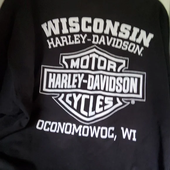 Harley-Davidson Black and White Eagle T-shirt 2XL - Picture 4 of 7